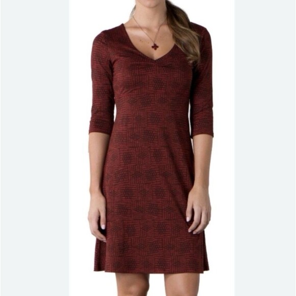 Toad&Co Dresses & Skirts - Toad & Co Rosalinda Women Print Samba Knit Stretch Dress Size XS AC6067